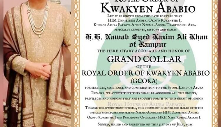 Nawab Kazim Ali Khan gets special privileges in Abura Papagya, a royal kingdom based in Ghana