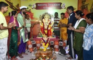 Bappa was established with full Vedic rituals and chanting of mantras