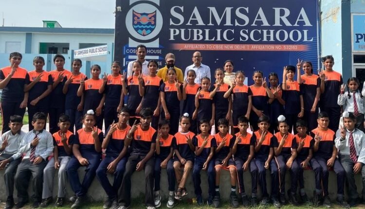 Players of Samsara Public School performed brilliantly in block level games