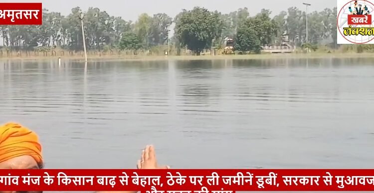 Amritsar: Farmers of village Manj are suffering due to floods, leased land submerged, demand for compensation and help from the government