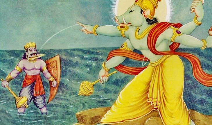 Know the mythological story of Varaha Avatar. How Lord Vishnu fought a fierce battle with the demon Hiranyaksha and took the