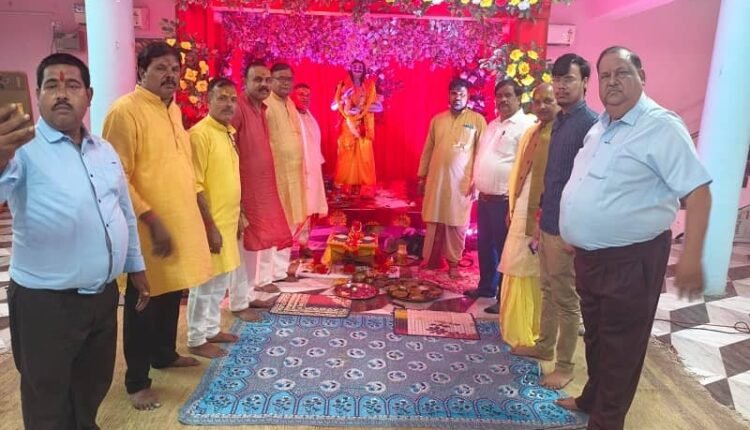 Chitragupta, the god of knowledge and wisdom, was worshipped with great joy.