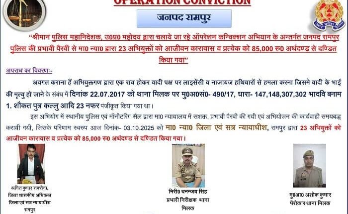 23 accused in Rampur sentenced to life imprisonment and a fine of Rs 85,000