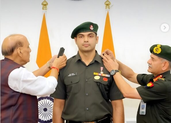 Neeraj Chopra was awarded the honorary rank of Lieutenant Colonel in the Territorial Army, honored by Defense Minister Rajnath Singh.