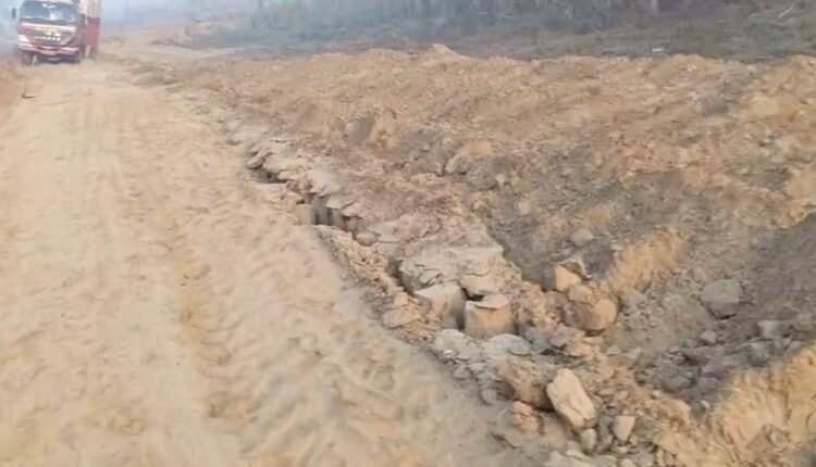 The bullies cut the government road and merged it with the field, when the farmer protested, the bullies threatened to shoot him.