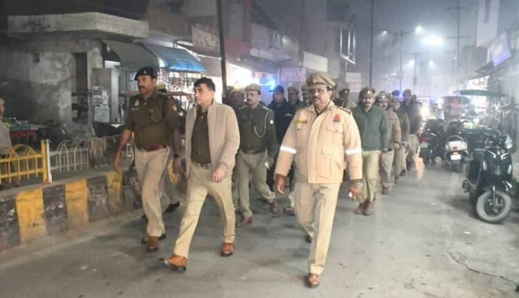 The Superintendent of Police and the Additional Superintendent of Police conducted a foot patrol in the Thana Ganj area and inspected the security arrangements.
