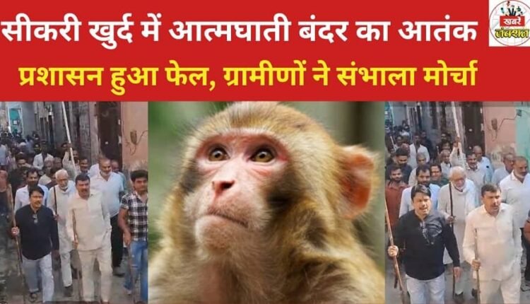 Suicidal monkeys terrorize Sikri Khurd, injuring scores daily – administration helpless, villagers set out to catch them themselves.