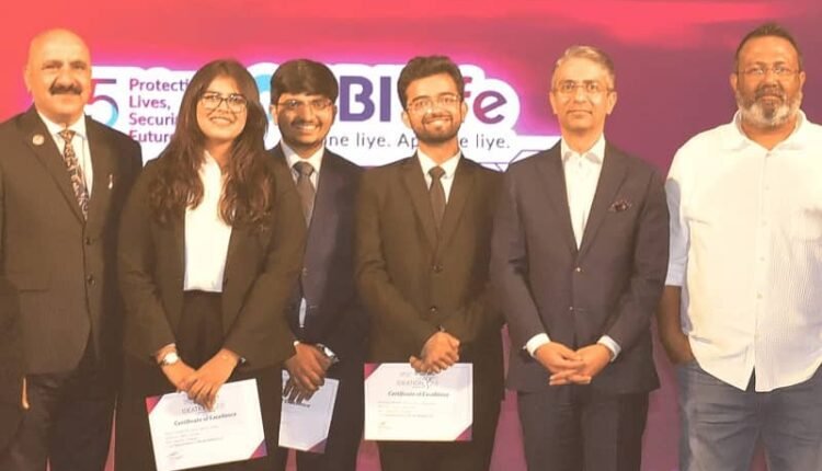 Pritish Wadhwa, Stuti Rajesh Shah and Ishan Sharma from SPJIMR, Mumbai won the title of 'SBI Life IdeationX 2.0 National Champions'