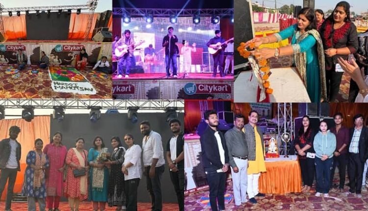 On the sixth day of Hardoi Youth Festival, a colourful evening was organised with Rangoli competition and band show.