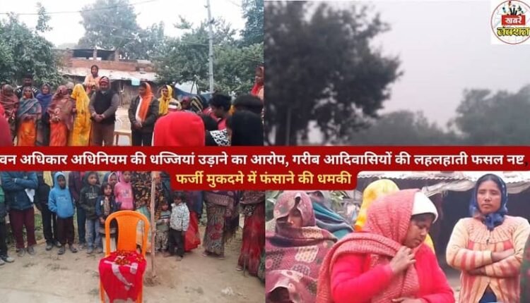 Accused of violating the Forest Rights Act, destroying the thriving crops of poor tribal people, and threatening to implicate them in false cases.