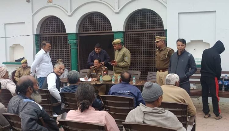 A community interaction program was organized with the public in the villages of Dabana and Saunda under Niwari Police Station, Ghaziabad Commissionerate.