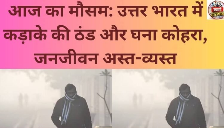 Today's weather: Severe cold and dense fog in North India, disrupting daily life.