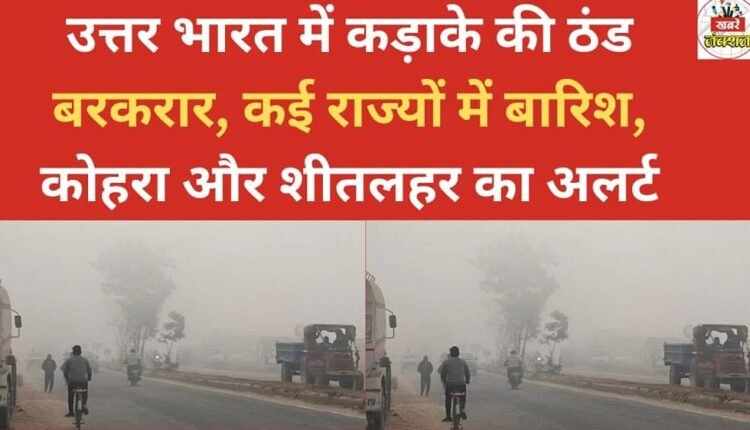 Severe cold conditions persist in North India, with alerts for rain, fog, and cold wave in several states.