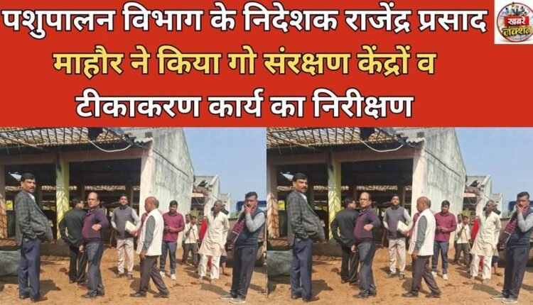 Director of Animal Husbandry Department Rajendra Prasad Mahor inspected cow protection centres and vaccination work.