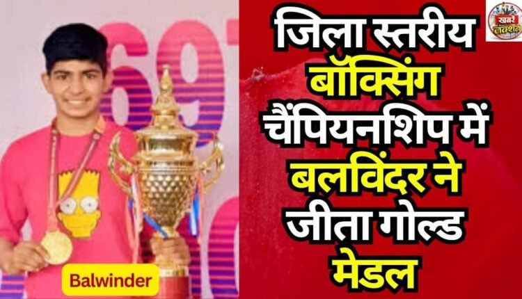 Balwinder Wins Gold Medal at District-Level Boxing Championship
