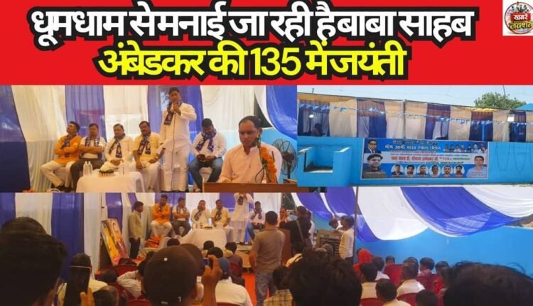 Babasaheb Ambedkar's 135th birth anniversary is being celebrated with great pomp and grandeur.