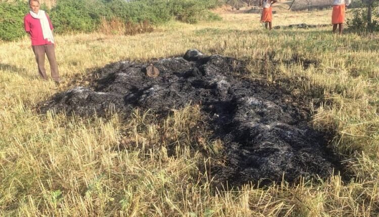Sonbhadra: Farmer's Hard Work Reduced to Ashes Overnight; Panic Ensues After Fire Set to Wheat Sheaves