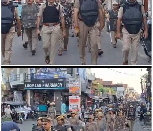 Rampur Police on Alert Ahead of Bakrid; Flag March Conducted Under the Leadership of the SP.