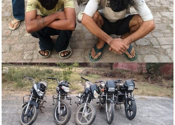 Bike theft gang busted; 8 two-wheelers recovered; two youths, including a minor, taken into police custody.