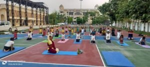 Athletes practiced the Common Yoga Protocol on the occasion of International Yoga Day.