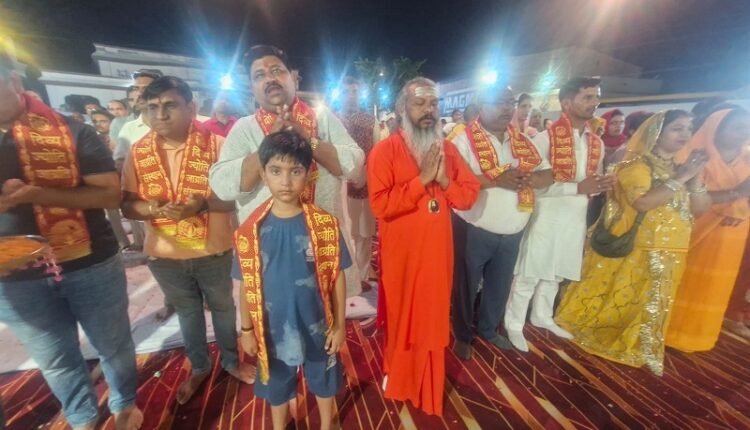 Day Two of the Shrimad Bhagavat Katha by Divya Jyoti Jagriti Sansthan at Sanatan Dharamshala.