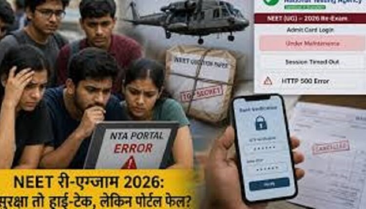 NEET UG Re-exam 2026: Admit cards released; students facing technical issues.