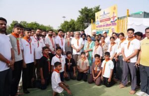 One-day yoga training program held at the hockey ground of Shaheed Bhagat Stadium; Cabinet Minister Ranbir Gangwa attended as the chief guest.
