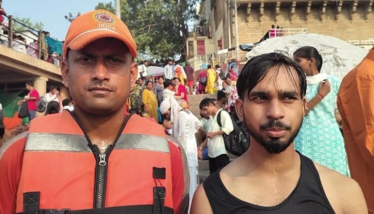 NDRF swings into action in a flash: Rescues youth drowning in the Ganga”