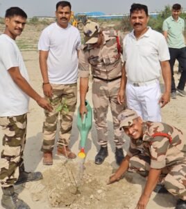 The CISF conveyed a message of environmental conservation by conducting a massive tree plantation drive.