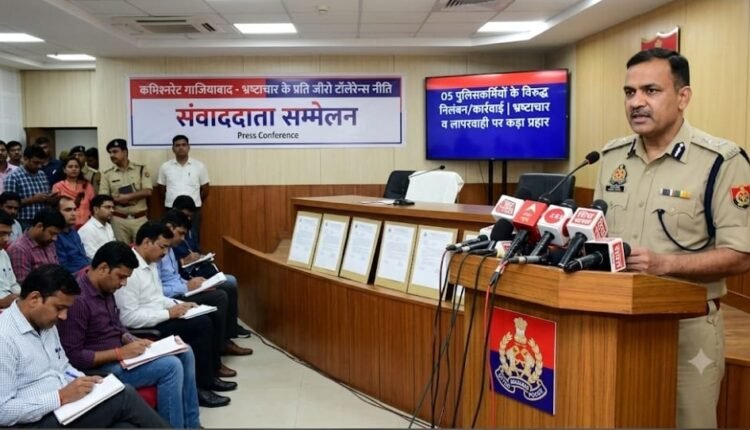 Ghaziabad Police takes major action against corruption; five police personnel face the axe.