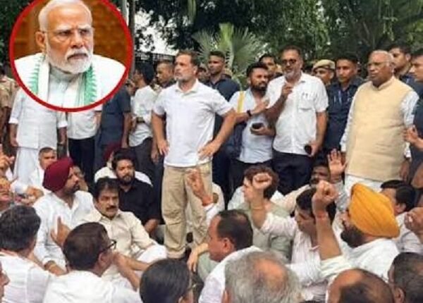 Congress marches from Parliament to PM's residence over paper leak issue; demand for Education Minister's resignation intensifies.