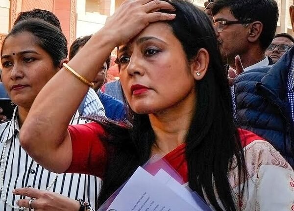 Uproar outside Mahua Moitra's office; allegations of eggs and vegetables being thrown; BJP supporters targeted.