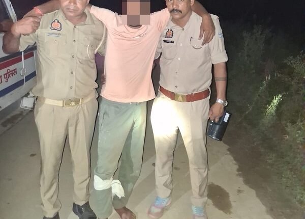 Patwai Police Station: Wanted accused in the case of a dumper driver's murder by shooting arrested following a police encounter.