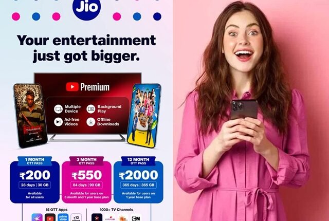 3 months of entertainment for ₹550, a full year for ₹2,000 Jio expands the scope of its OTT-Pass