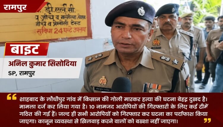 Farmer shot dead in broad daylight in Shahabad, Rampur; 10 named, including former headman