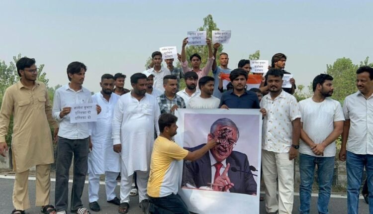 Rampur Youth Congress Protest CEC Gyanesh Kumar Poster