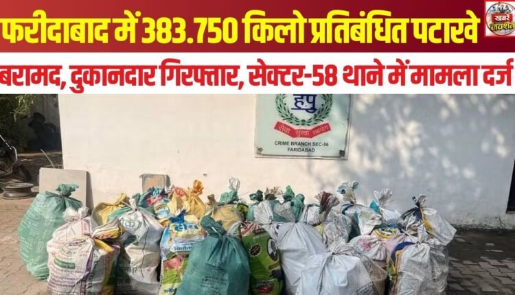 Faridabad Police Seize 383.750 Kg of Banned Firecrackers, Shopkeeper Arrested